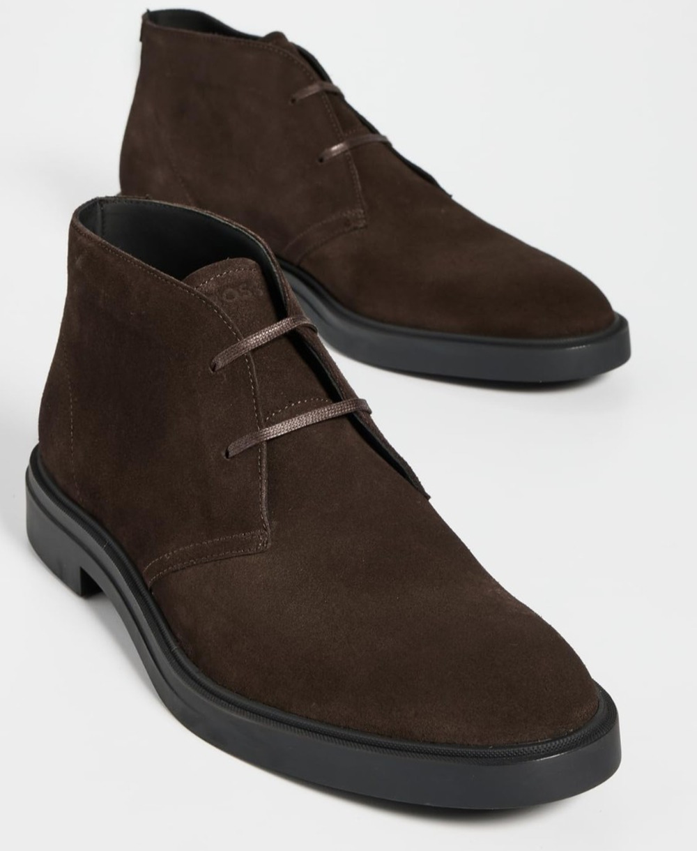Hugo Boss Men's Calev Chukka Boots Seude Brown EU 44 / USA 11